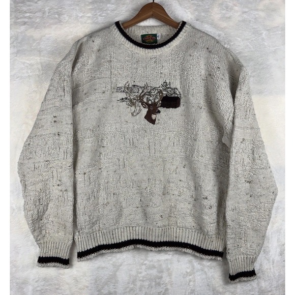 VTG Faribo Woolens The Woolen Mill Fisherman Sweater XL Knit Sweater‎ Dear Cabin